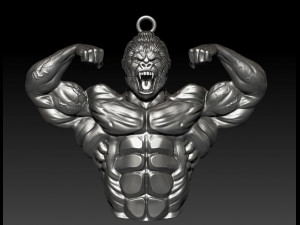 gorilla strong pendant 3D Print Model