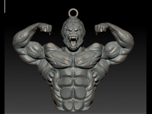gorilla strong pendant 3D Print Model