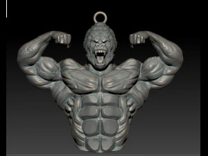 gorilla strong pendant 3D Print Model