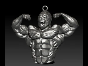 gorilla strong pendant 3D Print Model