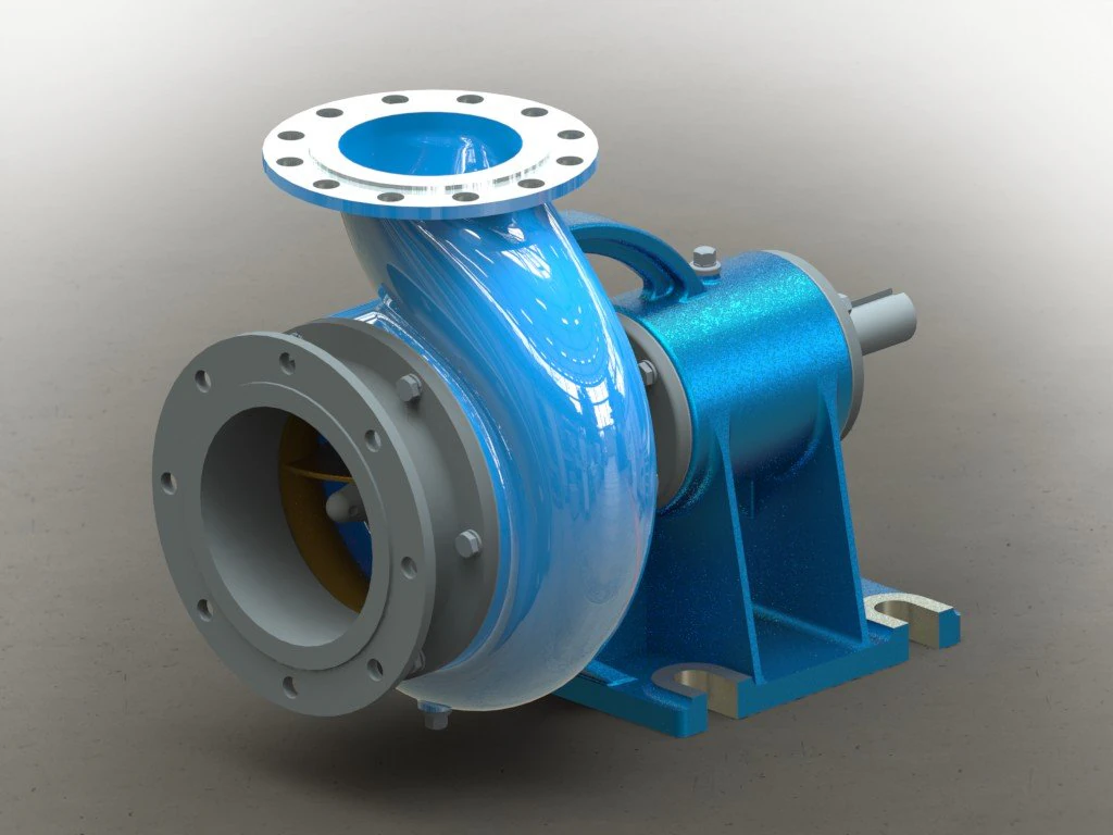 no8 ordinary single-stage single-suction split centrifugal water pump 3D Model .c4d .max .obj .3ds .fbx .stl .blend