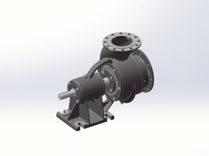 no8 ordinary single-stage single-suction split centrifugal water pump Modelo 3D