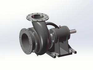 no8 ordinary single-stage single-suction split centrifugal water pump 3D Model
