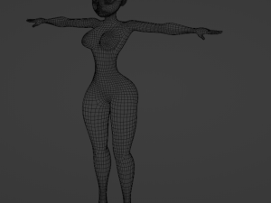 Female base mesh Modèle 3D