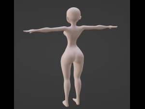 Female base mesh 3D Model