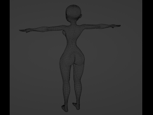 Female base mesh Modèle 3D