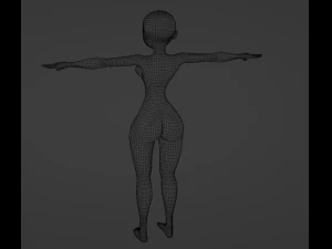 Female base mesh 3D Model