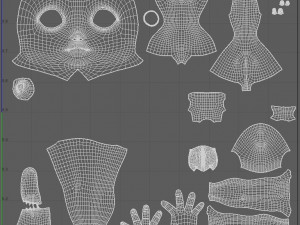 Female base mesh Modèle 3D