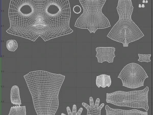Female base mesh 3D Model