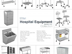 病院設備のコレクション 3Dモデル