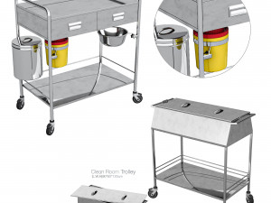 hospital equipment collection Model 3D