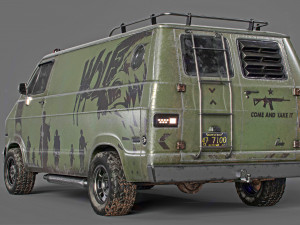 dodge tradesman van 1974 3D Model