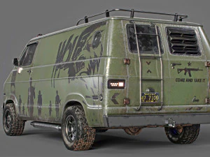 dodge tradesman van 1974 3D Model