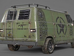 dodge tradesman van 1974 3D Model