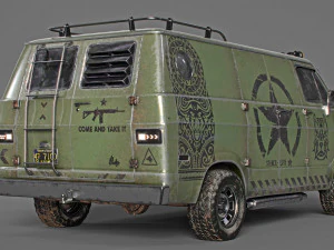 dodge tradesman van 1974 3D Model