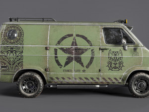 dodge tradesman van 1974 3D Model