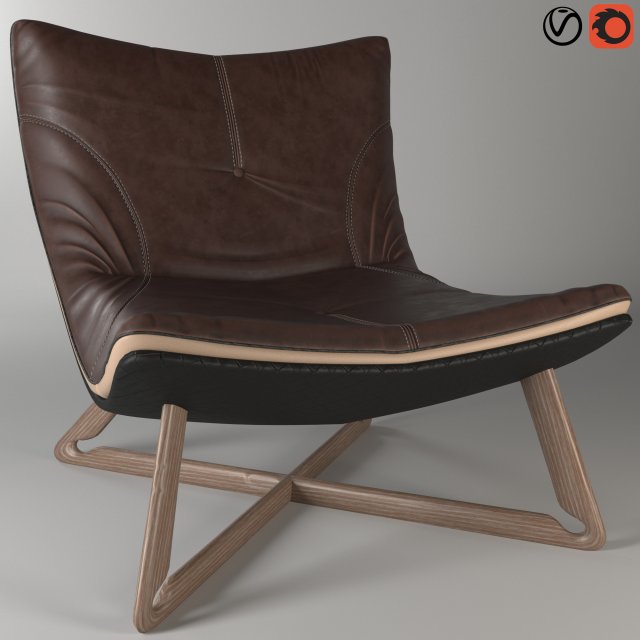 armchair 3D Model .c4d .max .obj .3ds .fbx .stl .blend