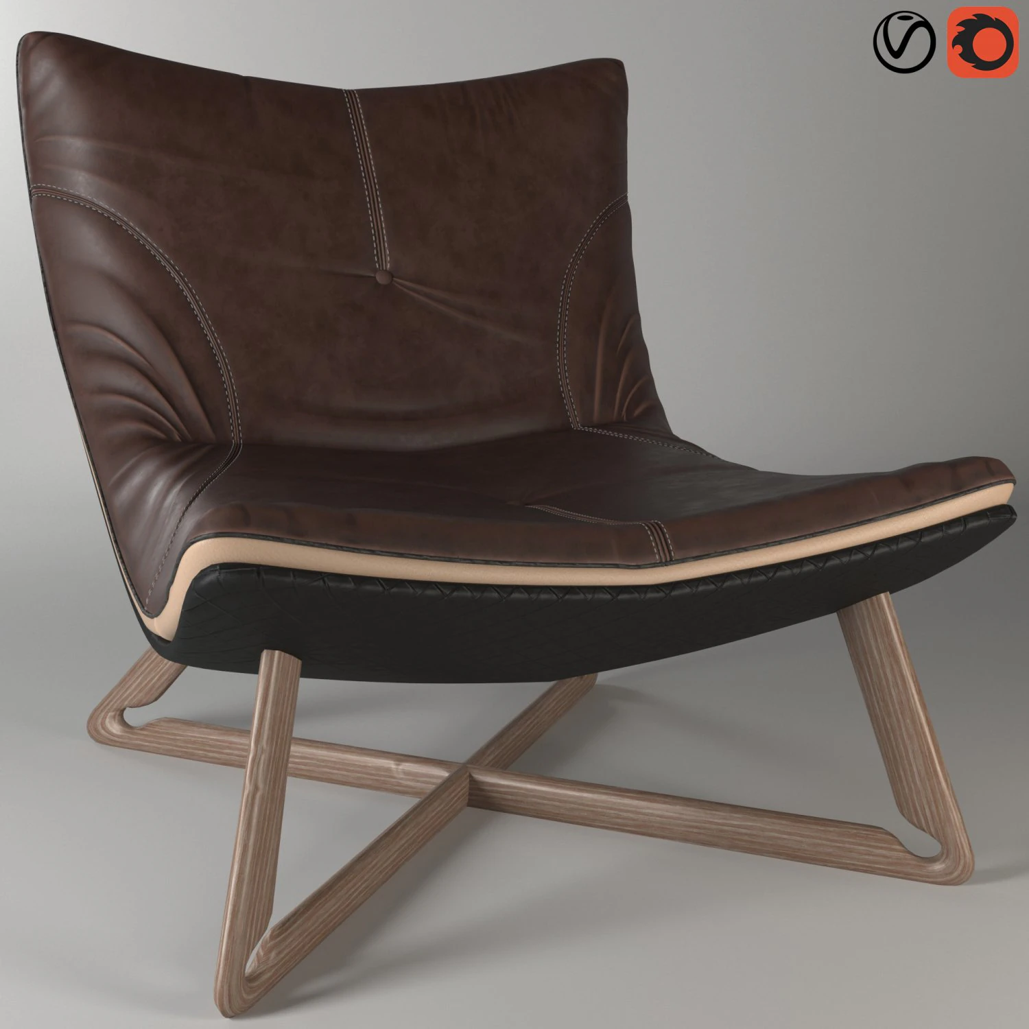 armchair 3D Model .c4d .max .obj .3ds .fbx .stl .blend 