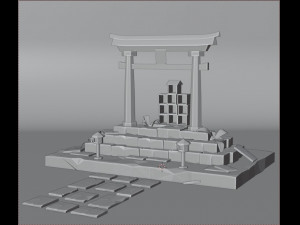 weathering with you shrine low-poly 3d Model 3D