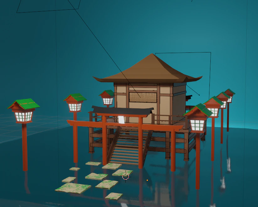 low-poly shrine blender 3D Model .c4d .max .obj .3ds .fbx .stl .blend