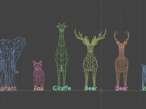 low-poly animals 3D Model