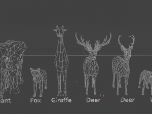 low-poly animals 3D 模型