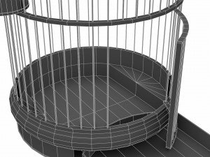 vintage birdcage 3D Model