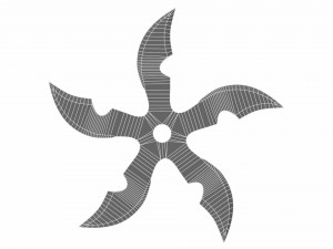 collection of 20 shurikens 3D 모델