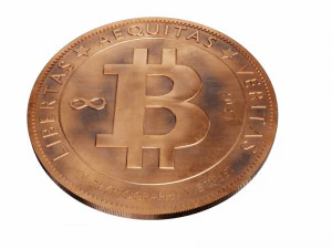 znak kryptowaluty bitcoin Model 3D