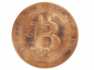 znak kryptowaluty bitcoin Model 3D