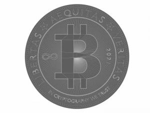 znak kryptowaluty bitcoin Model 3D