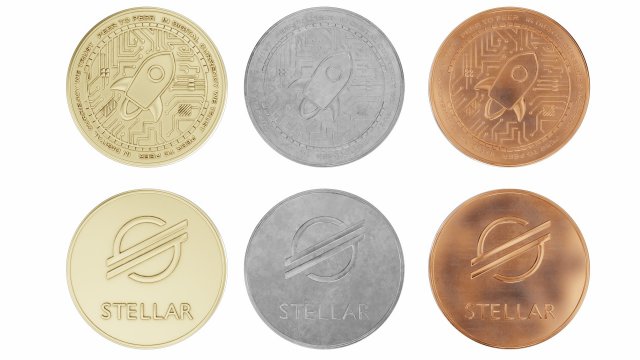 stellar cryptocurrency sign Modelo 3D .c4d .max .obj .3ds .fbx .stl .blend 