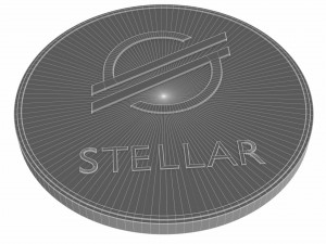 stellar cryptocurrency sign Modelo 3D