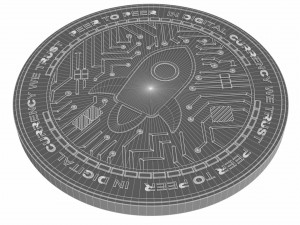 stellar cryptocurrency sign Modelo 3D