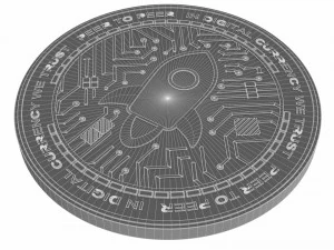 stellar cryptocurrency sign 3D Model