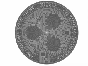 xrp cryptocurrency sign 3D Model