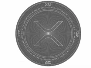 xrp cryptocurrency sign 3D Model