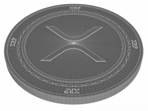 xrp cryptocurrency sign 3D Model