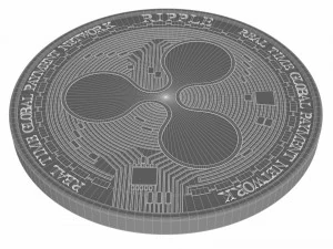 xrp cryptocurrency sign 3D Model