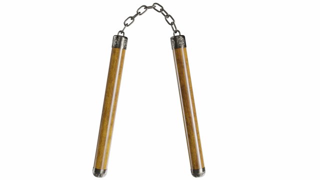 nunchucks 3D Модель .c4d .max .obj .3ds .fbx .stl .blend 