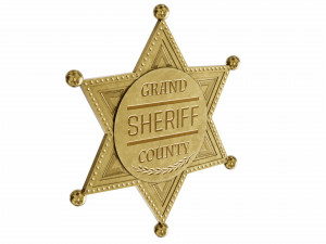 sheriffs badge Model 3D