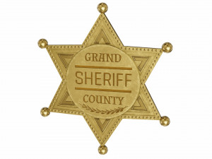 sheriffs badge Model 3D