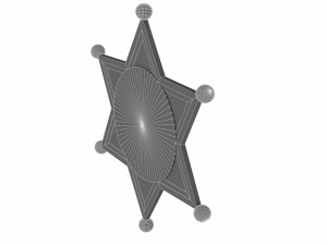 sheriffs badge Model 3D