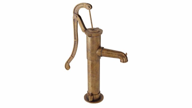 manual water pump 3D 模型 .c4d .max .obj .3ds .fbx .stl .blend 