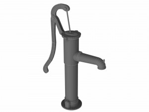 manual water pump 3D 模型