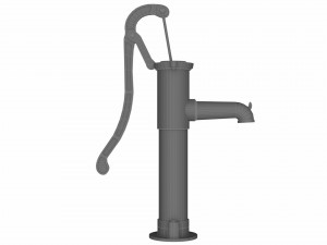 manual water pump 3D 模型