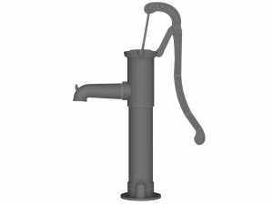 manual water pump 3D 模型
