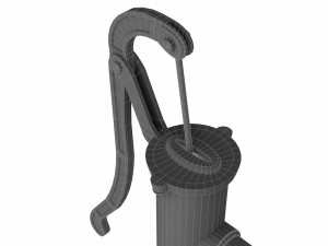 manual water pump 3D 模型