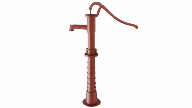 manual water pump 3D 模型 .c4d .max .obj .3ds .fbx .stl .blend 