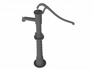 manual water pump 3D 模型